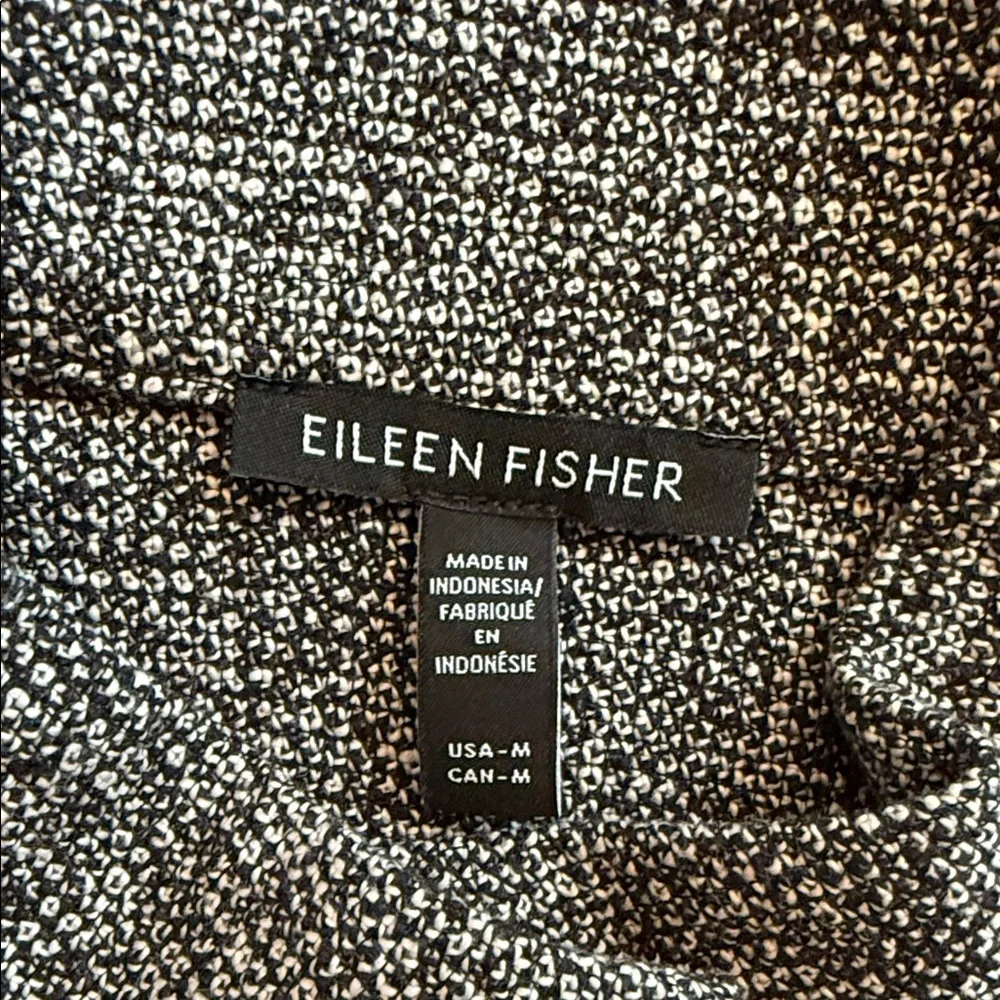 Eileen Fisher Stand Collar Stretch Organic Cotton Tweed Vest, M, EUC - Picture 9 of 10